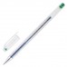 Ручка гелевая CROWN "Hi-Jell", ЗЕЛЕНАЯ, корпус прозрачный, узел 0,5 мм, линия письма 0,35 мм