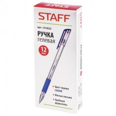 Ручка гелевая с грипом STAFF "EVERYDAY", СИНЯЯ, корпус прозрачный, узел 0,5 мм, линия письма 0,35 мм Ручка гелевая с грипом STAFF "EVERYDAY", СИНЯЯ, корпус прозрачный, узел 0,5 мм, линия письма 0,35 мм