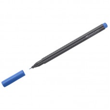 Ручка капиллярная Faber-Castell "Grip Finepen" синяя, 0,4мм, трехгранная