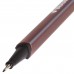 Ручка капиллярная (линер) BRAUBERG "Aero", КОРИЧНЕВАЯ, трехгранная, металлический наконечник, линия письма 0,4 мм