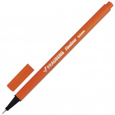 Ручка капиллярная (линер) BRAUBERG "Aero", ОРАНЖЕВАЯ, трехгранная, металлический наконечник, линия письма 0,4 мм