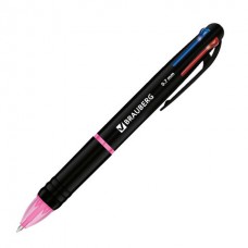 Ручка многоцветная шариковая автоматическая MULTICOLOR 4 ЦВЕТА, 0,7 мм, корпус ассорти, BRAUBERG