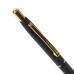 Ручка подарочная шариковая BRAUBERG Brioso, СИНЯЯ, корпус черный с золотистыми деталями, линия письм