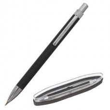 Ручка подарочная шариковая BRAUBERG "Allegro", СИНЯЯ, корпус черный с хромированными деталями, линия письма 0,5 мм