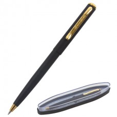 Ручка подарочная шариковая BRAUBERG "Maestro", СИНЯЯ, корпус черный с золотистым, линия письма 0,5 м