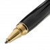 Ручка подарочная шариковая GALANT "Black", корпус черный, золотистые детали, пишущий узел 0,7 мм, синяя