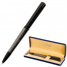 Ручка подарочная шариковая GALANT "PUNCTUM", корпус черный/оружейный металл, детали черные, узел 0,7 мм, синяя