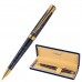 Ручка подарочная шариковая GALANT "TRAFORO", корпус синий, детали золотистые, узел 0,7 мм, синяя