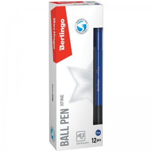 Ручка шариковая Berlingo "xFine" синяя, 0,3мм