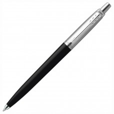 Ручка шариковая PARKER "Jotter Orig Black", корпус черный, детали нержавеющая сталь, синяя, RG003301