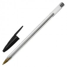 Ручка шариковая STAFF "Basic Budget BP-04", ЧЕРНАЯ, линия письма 0,5 мм, с штрихкодом