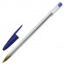 Ручки шариковые STAFF "Basic Budget BP-05", НАБОР 8 штук, СИНИЕ, узел 1 мм, линия письма 0,5 мм