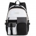Рюкзак BRAUBERG BLOCKS универсальный, 2 отделения, карман-антивор, черный/серый/белый, 44х32х17 см