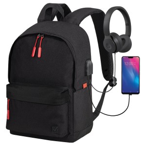 Рюкзак BRAUBERG URBAN универсальный, с отделением для ноутбука, USB-порт, "Energy", черный, 44х31х14