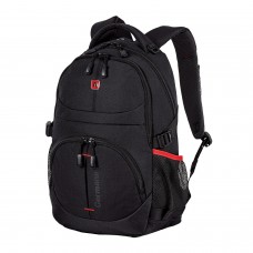 Рюкзак GERMANIUM "S-06" универсальный, уплотненная спинка, облегченный, черный, 46х32х15 см