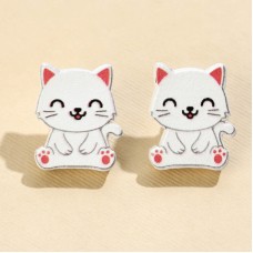 Серьги «Котик» гвоздики, 6х9 см