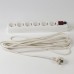 Сетевой фильтр SONNEN U-365, 6 розеток, с заземлением, выключатель, 10 А, 5 м, белый
