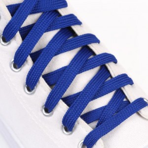 Шнурки для обуви, плоские, 7 мм, 120 см, цвет синий