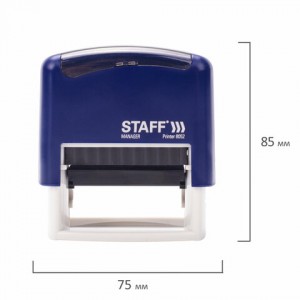 Штамп самонаборный 4-строчный STAFF, оттиск 48х18 мм, "Printer 8052", КАССЫ В КОМПЛЕКТЕ