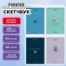 Скетчбук, белая бумага 100 г/м2, 140х201 мм, 60 л., гребень, жёсткая подложка, FUNSTER (ФАНСТЕР), АССОРТИ Ocean