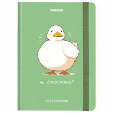 Скетчбук, белая бумага 80 г/м2, 145х203 мм, 80 л., резинка, твердый, FUNSTER (ФАНСТЕР), Гусь "Че смотришь?" Скетчбук, белая бумага 80 г/м2, 145х203 мм, 80 л., резинка, твердый, FUNSTER (ФАНСТЕР), Гусь "Че смотришь?"