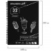 Скетчбук, черная бумага 120 г/м2, 148х210 мм, 32 л., гребень, BRAUBERG ART CLASSIC