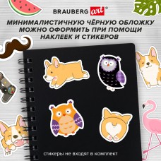 Скетчбук для маркеров, бумага ВХИ 200 г/м2 145х205 мм, 40 л., гребень, твердая обложка, ЧЕРНАЯ, BRAUBERG Скетчбук для маркеров, бумага ВХИ 200 г/м2 145х205 мм, 40 л., гребень, твердая обложка, ЧЕРНАЯ, BRAUBERG