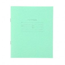 Тетрадь 12 листов линия "Зелёная обложка" блок №1 КПК, 80 г/м2, белизна 100%