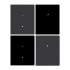 Тетрадь 48л., А5, клетка BG "Monocolor. Black. Concise", soft-touch ламинация, тиснение фольгой