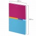 Тетрадь А4, 80 л., BRAUBERG, гребень, клетка, обложка твердая, "Color"