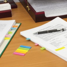 Закладки клейкие STAFF, НЕОНОВЫЕ, 45х12 мм, 5 цветов х 20 листов, в пластиковой книжке Закладки клейкие STAFF, НЕОНОВЫЕ, 45х12 мм, 5 цветов х 20 листов, в пластиковой книжке