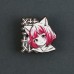 Значок деревянный «Девочка котик», аниме, 3,3 х 3,3 см